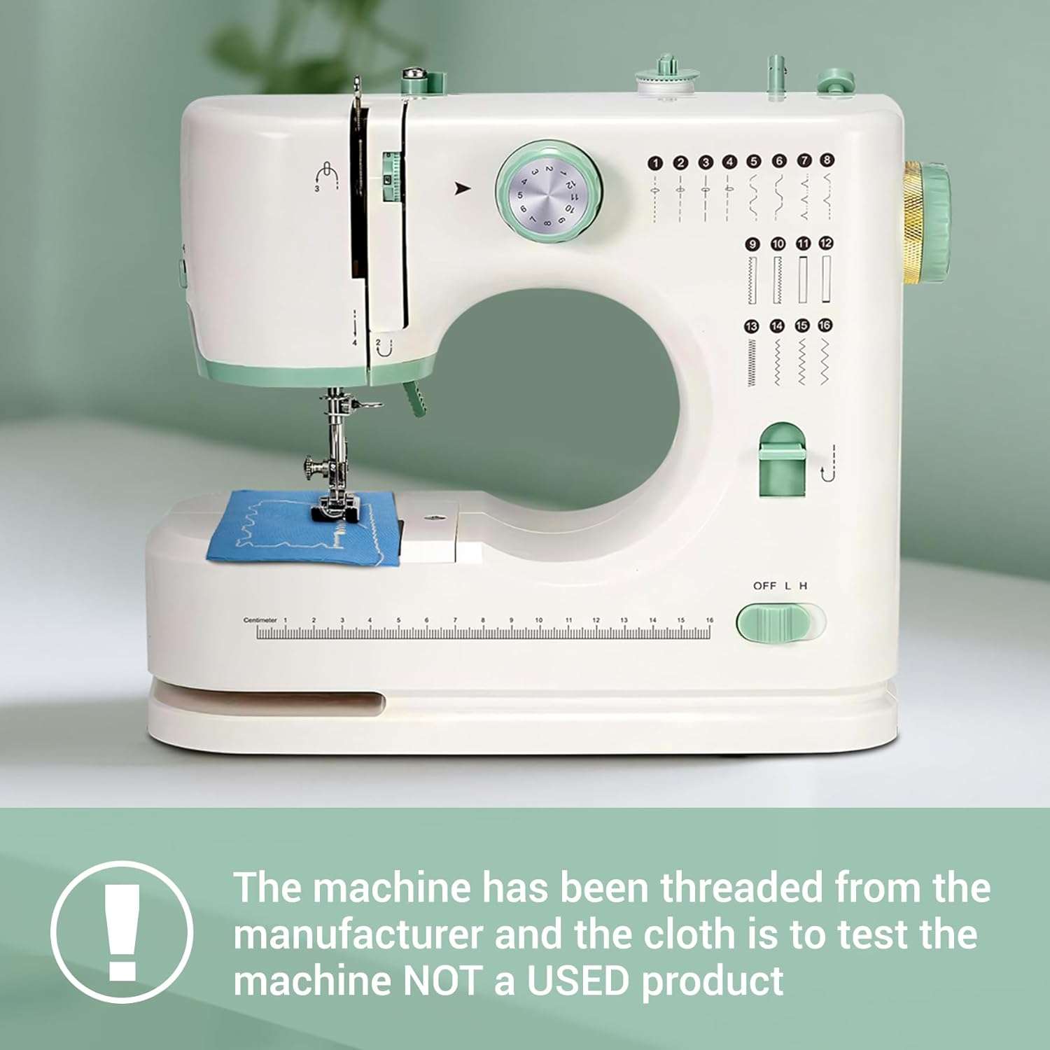 Mini Dual-Speed SewingMachine Double Needle & Double Thread16 Stitch Modes Beginner-FriendlyHousehold Sewing Machine - ldeal forAdults & Beginners - 8
