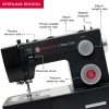 SINGER® 4432 with Accessory Kit Strong Motor with Enhanced Piercing Power, 110 Stitch Applications, Full Metal frame & 1 step Buttonhole 3