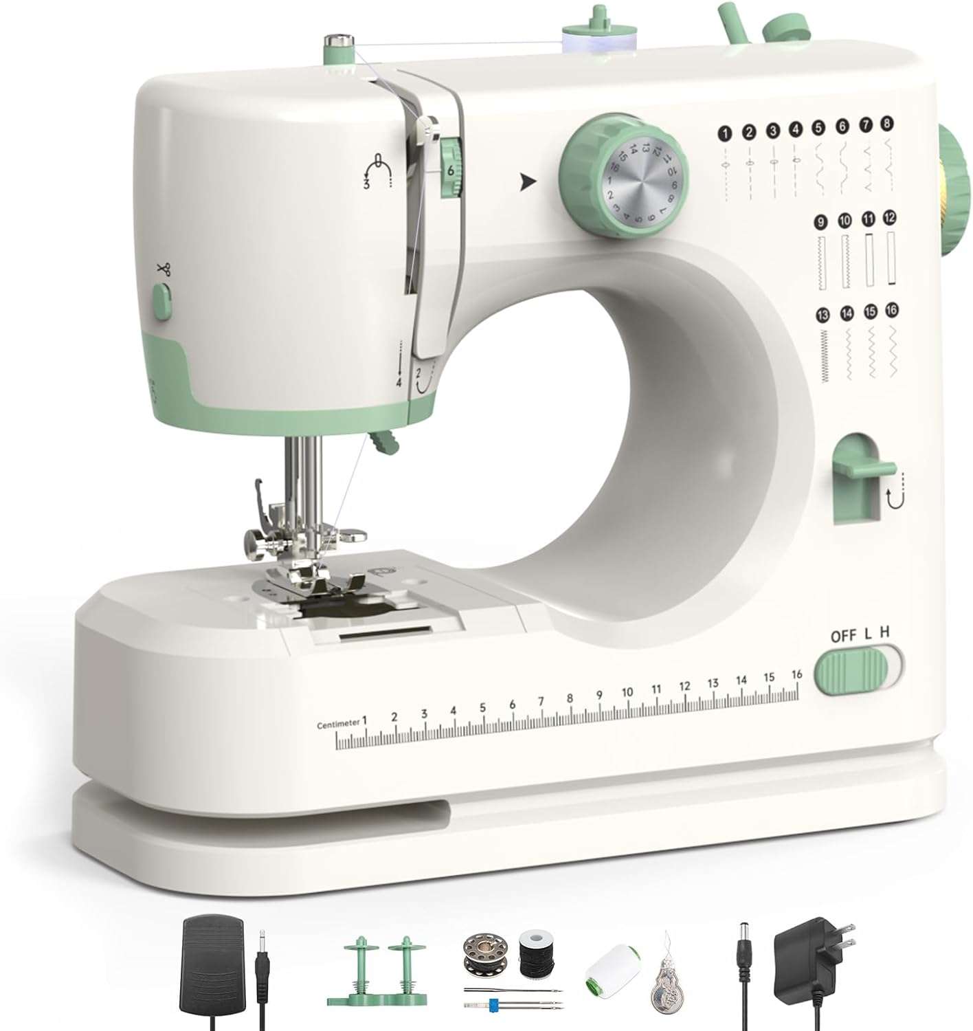 Sewing Machine for Beginners,Double Needle Sewing Machine for Adults,16 Strings of Weaving Dreams,Adjustable Sewing Speed,Suitable for Daily Sewing at Home. - 1