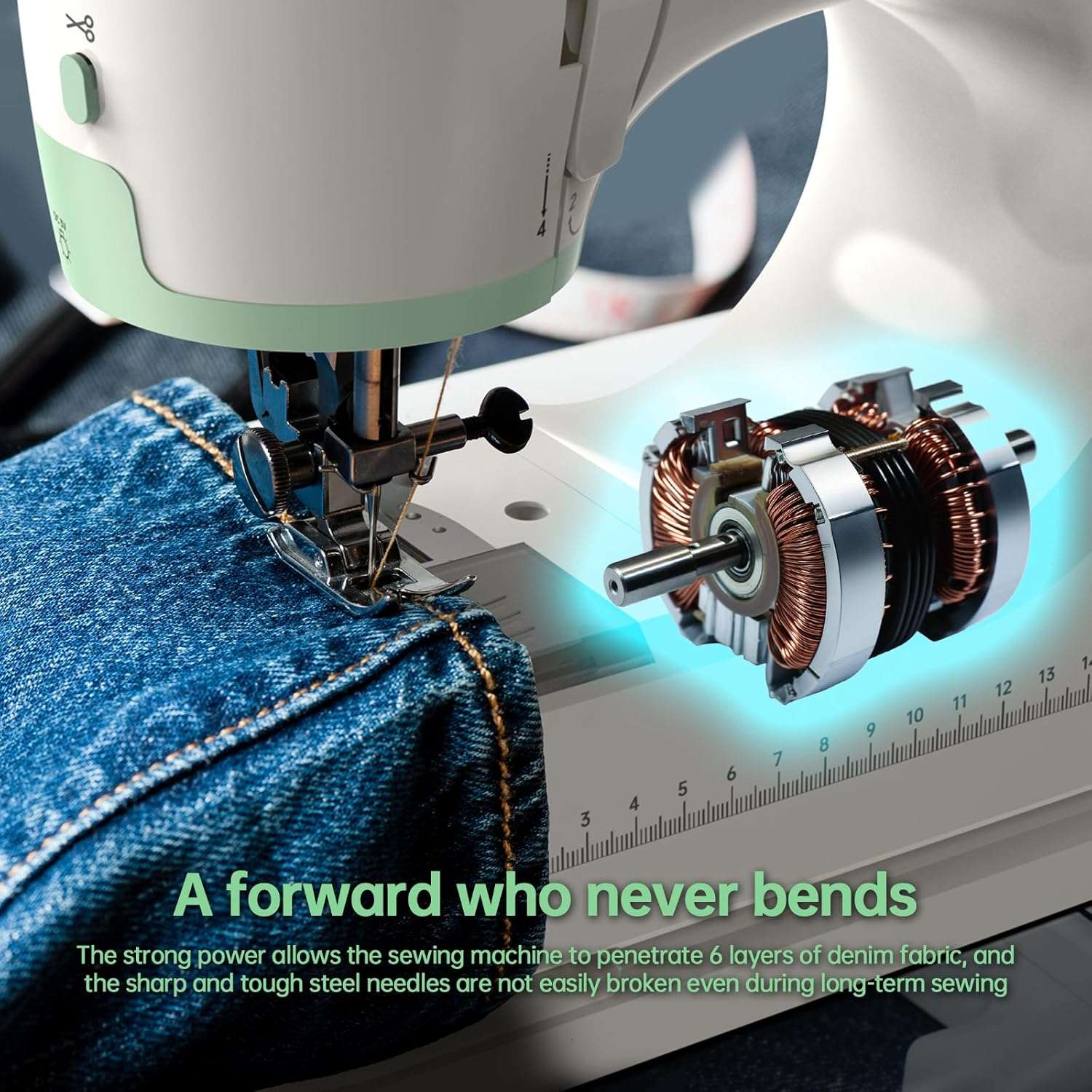 Sewing Machine for Beginners,Double Needle Sewing Machine for Adults,16 Strings of Weaving Dreams,Adjustable Sewing Speed,Suitable for Daily Sewing at Home. - 5