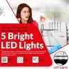 Bernette Machine Adjustable Stitch Length, 1300SPM, LED Light, 5 Thread Options, Presser Foot Adjustment Free 6 Pcs Overlock Foot Kit & 7 Pcs Coverstitch Foot Kit 4