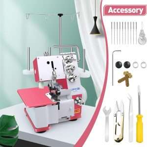 KPCB Serger Sewing Machine Overlock Machines with Upgraded LED Light and Accessories Kit (Pink) - 4