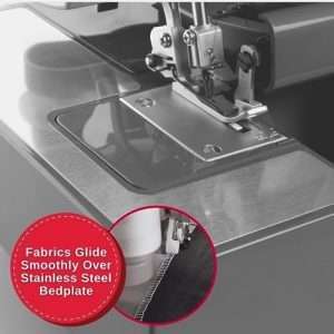 SINGER HD0450S Heavy Duty Serger - Overlock Machine with 2-3-4 Thread Capability, 1300 Stitches-Minute, 60% Larger Cutting Knife, Differential Feed, Full Metal Frame & Free Arm - 9