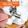 Serger by , Portable Stitching Easy to Follow 4 3 2 Serger Thread with Differential Feed for Hemming and , Includes Accessory Kit 4