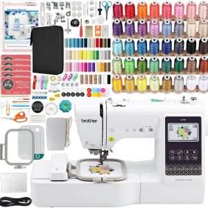 Brother SE700 Combo Embroidery & Sewing Machine with 250+ Accessories including 40 Spools of Embroidery Theads & 43 Spools of Sewing Thread - 1