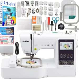 Brother SE700 Combo Embroidery & Sewing Machine with 4 x 4 Embroidery Hoop and 40+ Accessories - 1