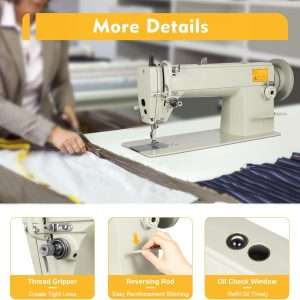 Commercial Straight Stitch Sewing Machine,Industrial Sewing Machine,High Speed Leather Industrial Sewing Tool,High Speed Lockstitch Industrial Sewing Machine - 7