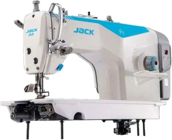 Generic JACK F5 Single Needle Lockstitch Sewing Machine with Table and Stand. Requires Assembly, White