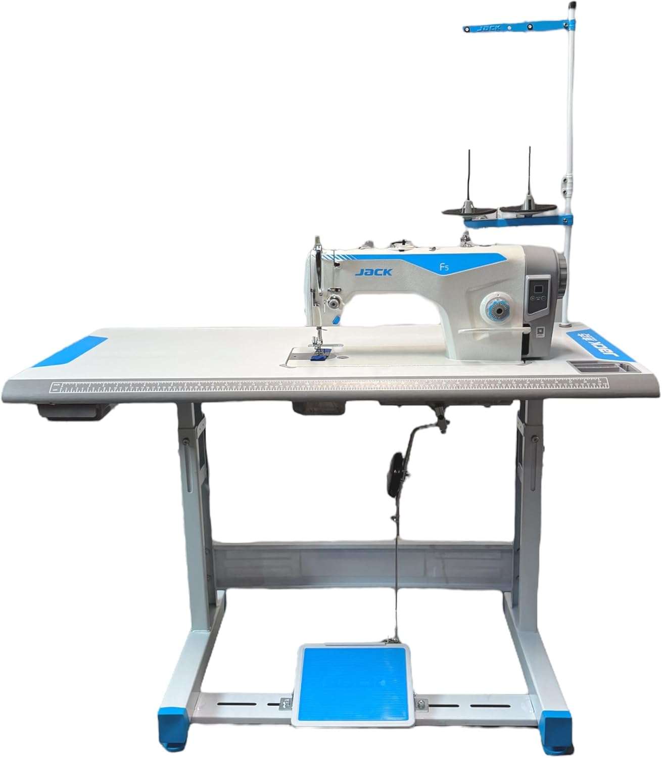 Generic JACK F5 Single Needle Lockstitch Sewing Machine with Table and Stand. Requires Assembly, White - 2