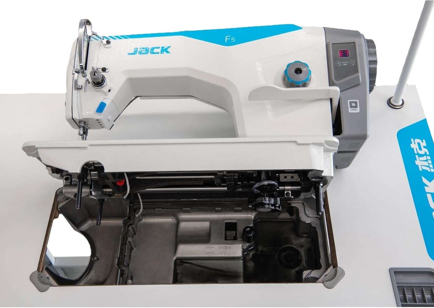 Generic JACK F5 Single Needle Lockstitch Sewing Machine with Table and Stand. Requires Assembly, White - 8