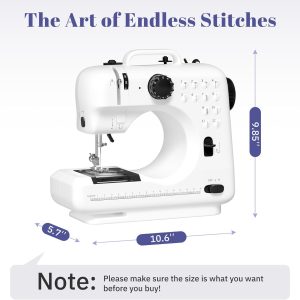 Beginner Sewing Machine, 12 Built-in Stitches with Foot Pedal, 2-Speed Control, Portable Mini Sewing Machine for Home Travel Use & Sewing Enthusiasts (black) - 9