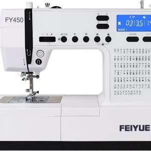 FEIYUE FY450 Electronic Sewing Machine, 100 Stitches & Alphabet, LCD Screen, One-Touch Operation, Free Arm, Multi-Function Portable Craft Machine for Home & DIY Projects - 1