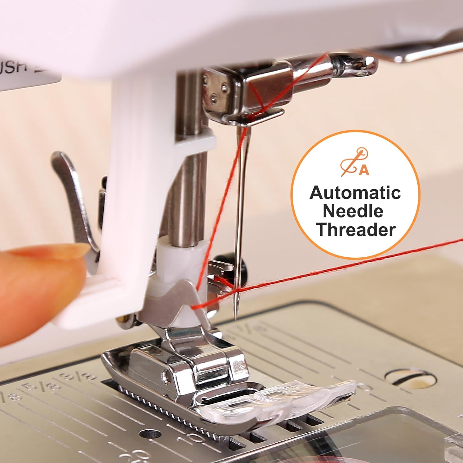 FEIYUE FY450 Electronic Sewing Machine, 100 Stitches & Alphabet, LCD Screen, One-Touch Operation, Free Arm, Multi-Function Portable Craft Machine for Home & DIY Projects - 6