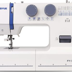 FEIYUE FYe310 Full Size Sewing Machine with Foot Pedal, Powerful Servo Motor, 25 Built-in Stitches, Heavy Duty & Portable, 6 Bobbins & 5 Included Sewing Feet (Gray) - 1