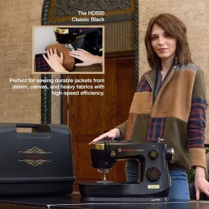 SINGER Special Edition Super Bundle - Vintage-Inspired Heavy Duty 500 Classic Sewing Machine Plus Carrying Case - Strong Motor, 23 Stitches, Metal Frame - 8