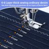 Sewing Machine for Beginners with 20Pcs Fabric & 32Pcs Sewing Threads Kit,Portable Sewing Machine with 12 Built-in Stitches & 2 Speed(High-Low Speeds) - Blue - 5