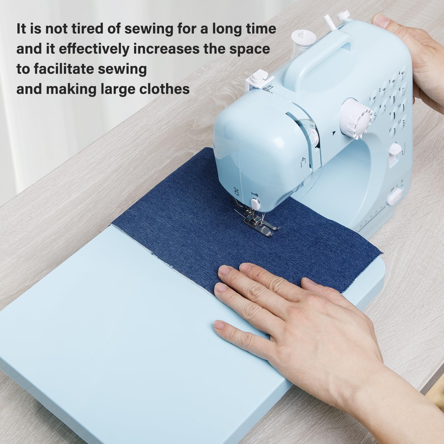 Sewing Machine for Beginners with Extension Table Mini Sewing Machines Kit Supplies 12 Built-in Stitches with Needles Assorted Thread Kit Starter Kit Easiest for Adult and Kids - 5