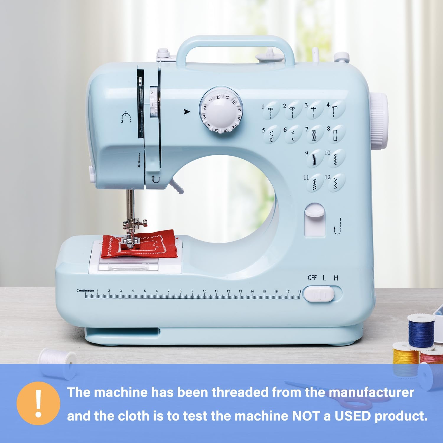 Sewing Machine for Beginners with Extension Table Mini Sewing Machines Kit Supplies 12 Built-in Stitches with Needles Assorted Thread Kit Starter Kit Easiest for Adult and Kids - 6