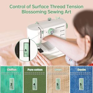 StitchMaster Pro - Ballet on twin needles.Sewing machine,sewing machine for beginners,Double needle and double thread,16 kinds of stitches.Sewing machine for Household,sewing machine for adults. - 6