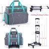 AMOIGEE Rolling Sewing Machine Case with Wheels – Sewing Machine Bag with Detachable Wheels Frame, Trolley Tote with Removable Padding - 3