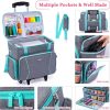 AMOIGEE Rolling Sewing Machine Case with Wheels – Sewing Machine Bag with Detachable Wheels Frame, Trolley Tote with Removable Padding - 5