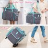 AMOIGEE Rolling Sewing Machine Case with Wheels – Sewing Machine Bag with Detachable Wheels Frame, Trolley Tote with Removable Padding - 6