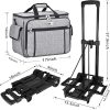 CAB55 Rolling Sewing Machine Case, Detachable Rolling Sewing Machine Carrying Case on Wheels, Trolley Tote Bag with Removable Bottom Wooden Board - 5