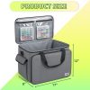 JJRING Sewing Machine Carrying Case, Portable Sewing Machine Bag with Shoulder Strap, Heavy Duty Sewing Machine Tote Suitable for Standard Sewing Machines, Grey - 2