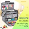 JJRING Sewing Machine Carrying Case, Portable Sewing Machine Bag with Shoulder Strap, Heavy Duty Sewing Machine Tote Suitable for Standard Sewing Machines, Grey - 4