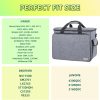 JJRING Sewing Machine Carrying Case, Portable Sewing Machine Bag with Shoulder Strap, Heavy Duty Sewing Machine Tote Suitable for Standard Sewing Machines, Grey - 6