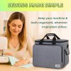 JJRING Sewing Machine Carrying Case, Portable Sewing Machine Bag with Shoulder Strap, Heavy Duty Sewing Machine Tote Suitable for Standard Sewing Machines, Grey - 7