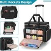 Case with Multiple Pockets, Bag with Wheels and Detachable Shoulder Strap (Compatible with Most Standard Machines), Black 4