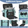 Sewing Machine Case with Wheels - Rolling Sewing Machine Tote with Removable Bottom Pad & Multiple Storage Pockets, Compatible with Singer & Brother (Teal) - 4