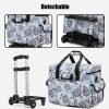 Teamoy with Wheels, Rolling Tote with Wheels and Bottom Wooden Pad, Compatible with Singer, Brother 4