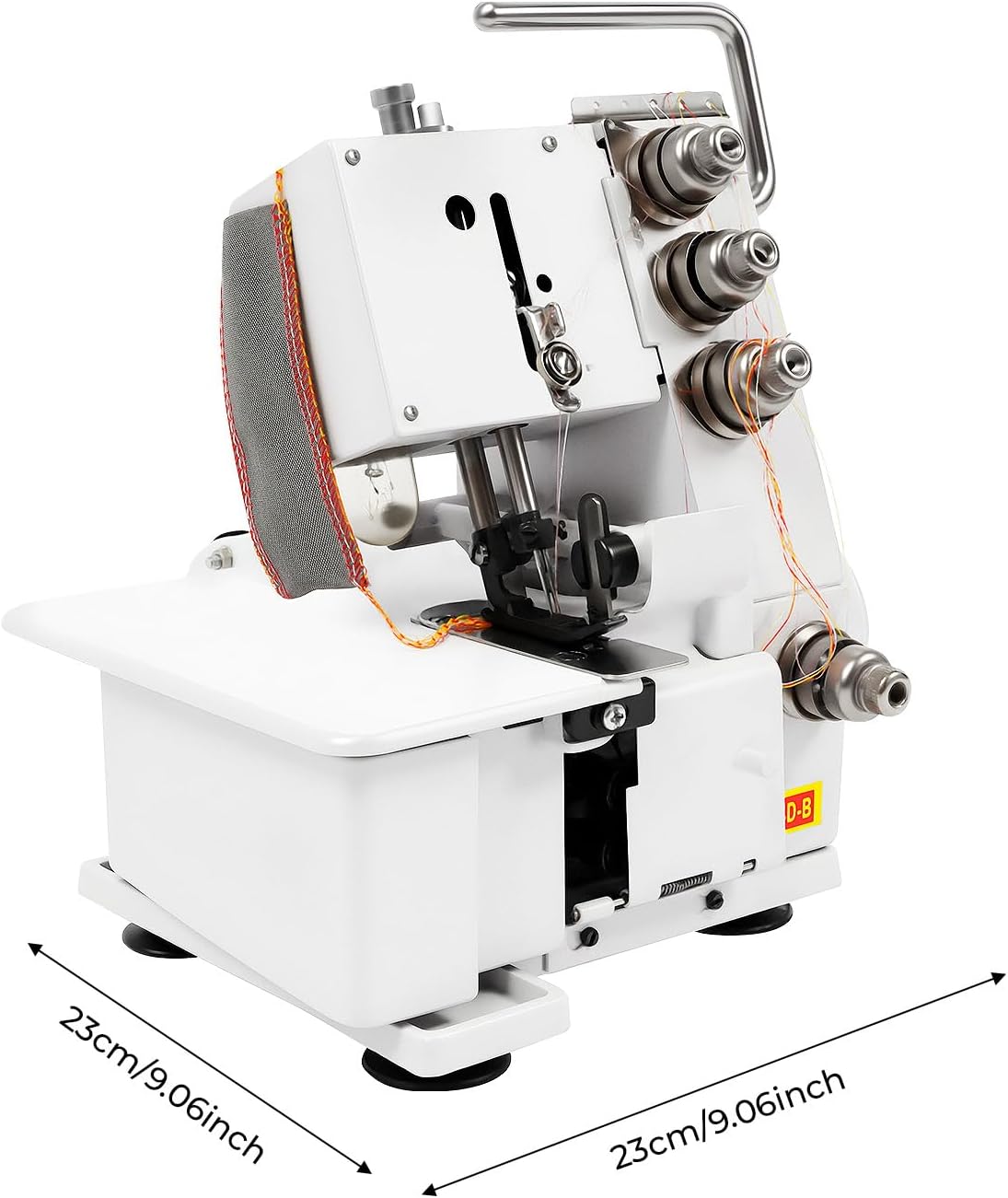 4-Thread Overlock Sewing Machine, Industrial Professional Serger with LED Light, 3-4 Serger Thread Capability 1200 Stitches Per Minute Overlocker Sewing Machine for Heavy Duty Fabric, White - 2