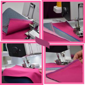 Bernette B68 Airlock Serger Sewing Machine - Adjustable Stitch Length, 1300SPM, LED Light, 5 Thread Options, Presser Foot Adjustment - Scissors, Rotary Cutter, Threads Bundle, Cutting Mat - 4