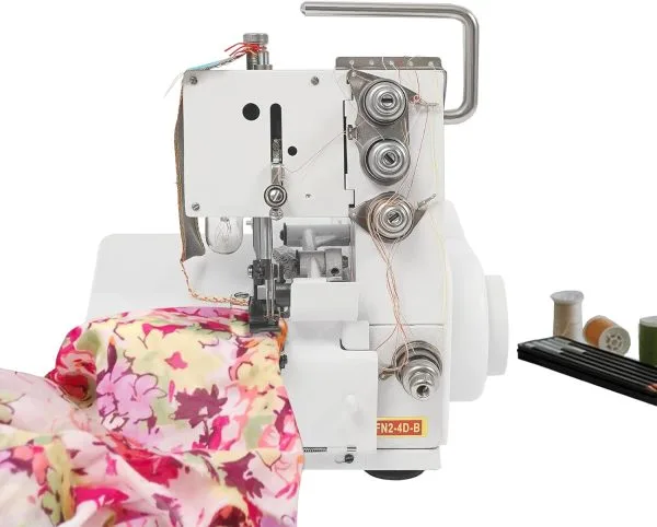 Four-thread Overlocking Machine,Professional Serger Sewing Machine,Max Sewing Speed: 1200 Stitches/min,Needle Pitch: 2.5-3.2mm/0.1-0.13in,for Cotton,Silk,Denim