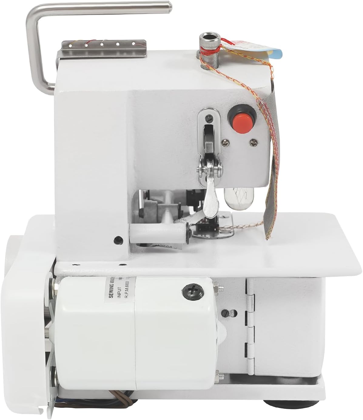 Serger Overlock Machine, 100W Professional 4 Thread Serger Overlock Sewing Machine 4-Line with Foot Controller, Portable Seaming Tool for Cotton, Silk, Denim, 1200 Stitches-Min - 6