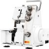 Serger Overlock Machine 4 Thread Seaming Machine with Foot Controller 1200 Stitches-Minute Adjustable Needle Pitch Automatically Cuts and Trims LED Light - 1