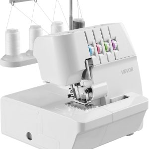 VEVOR Serger Overlock Sewing Machine, 1250 Stitches Per Minute, 2-3-4 Thread Capability, 0.7-2 Adjustable Differential Feed, with Free Arm and LED Light, Sewing Machine - 9