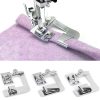 3 Sizes Wide Rolled Hem Pressure Foot Sewing Machine Presser Foot Hemmer Foot Set 1-2 Inch, 3-4 Inch, 1 Inch for Brother Singer and Other Low Shank Sewing Machine - 1