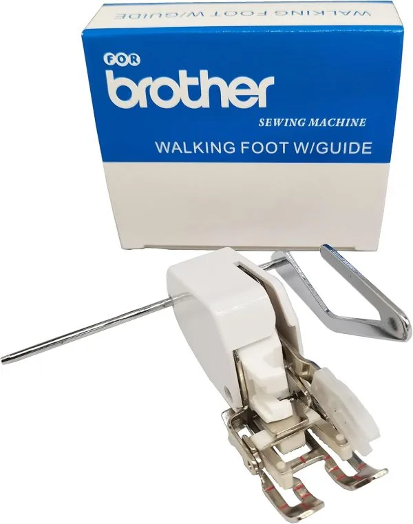 HONEYSEW Open Toe Walking Foot W/Guide for Brother Sewing Machine Quilting and Sewing Stitch Through Multiple Layers
