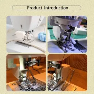 Open Toe Even Feed Walking Foot W/Guide for Brother Sewing Machine Quilting and Sewing Stitch Through Multiple Layers Bonus Free Motion Quilting Darning Embroidery Presser Foot