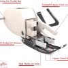 Open Toe Walking Foot with Guide – Compatible with Brother Sewing Machine, 7mm Low Shank Attachment, Bonus 1-4 Inch Quilting Foot - 3