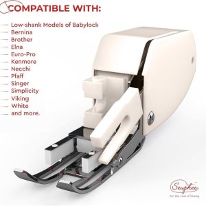 Open Toe Walking Foot with Guide – Compatible with Brother Sewing Machine, 7mm Low Shank Attachment, Bonus 1-4 Inch Quilting Foot - 6