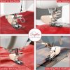 Open Toe Walking Foot with Guide – Compatible with Brother Sewing Machine, 7mm Low Shank Attachment, Bonus 1-4 Inch Quilting Foot - 7