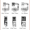 Rolled Hem Presser Foot [6 Sizes] Wide Rolled Hem Foot Set & Narrow Foot Hemmer Set For Brother, Singer & Janome Low Shank Sewing Machines. Hemming Pressure Feet With Distinctive - 3