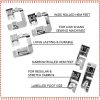 Rolled Hem Presser Foot [6 Sizes] Wide Rolled Hem Foot Set & Narrow Foot Hemmer Set For Brother, Singer & Janome Low Shank Sewing Machines. Hemming Pressure Feet With Distinctive - 6
