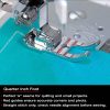 SINGER 1-4 Inch Piecing Presser Foot - Ensures Precision Seam Allowances for Quilting, Crafting & Apparel Making - Compatible with Low-Shank Sewing Machines - 2