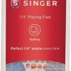 SINGER 1-4 Inch Piecing Presser Foot - Ensures Precision Seam Allowances for Quilting, Crafting & Apparel Making - Compatible with Low-Shank Sewing Machines - 3